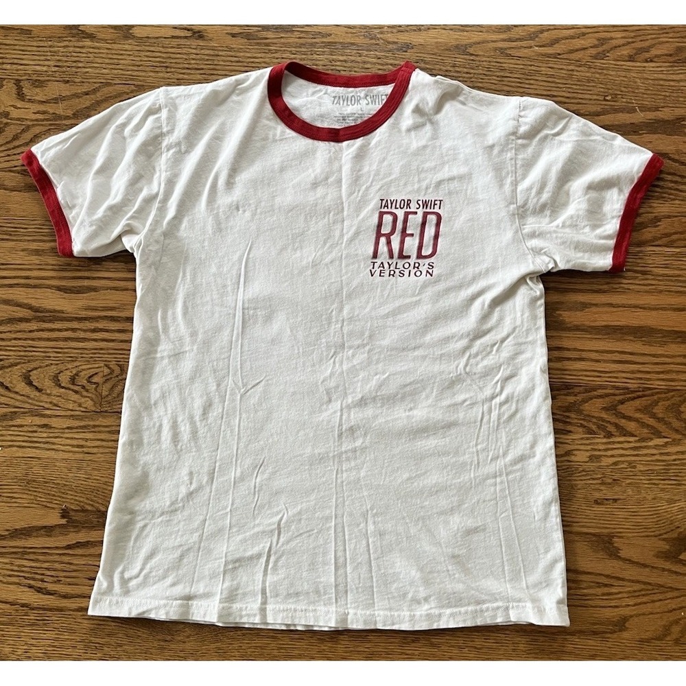 TAYLOR SWIFT T-SHIRT Official Taylor's RED Version 100% Cotton Woman's Large